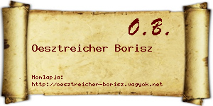 Oesztreicher Borisz névjegykártya